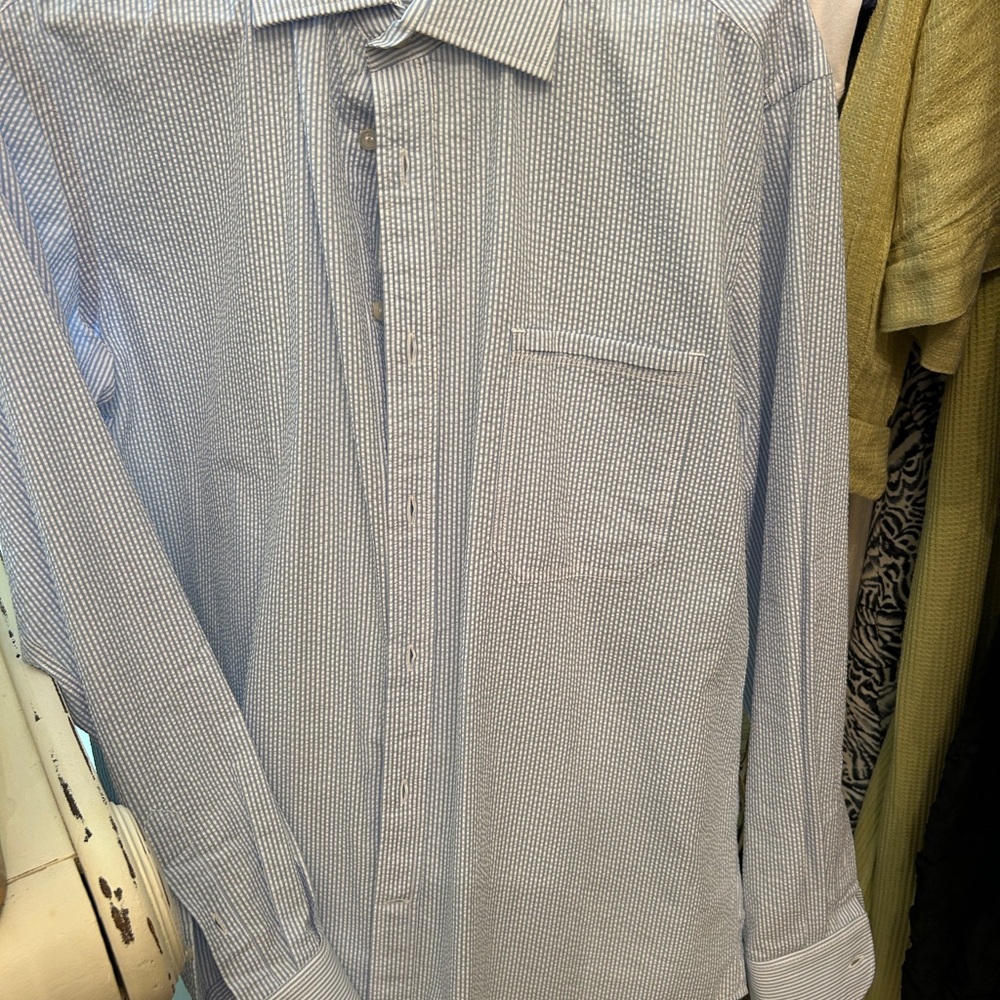 Paul & Shark Light Blue Striped Dress Shirt - Picture 2 of 8